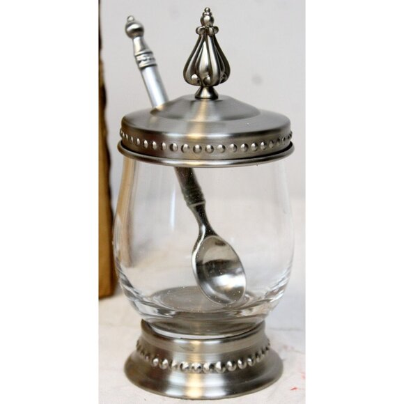 NEW SLAH Southern Living Astoria Lidded Jar Spoon Condiment Serving #41017 Table - Picture 4 of 9